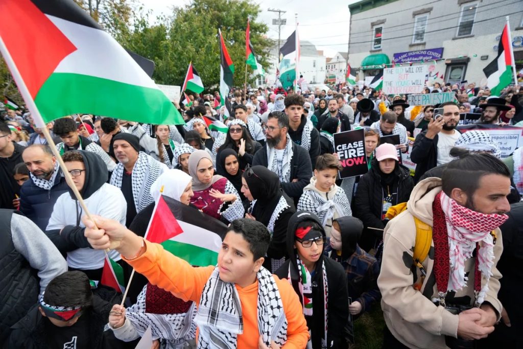 Protest in Paterson to demand ceasefire